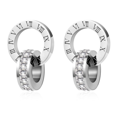 Edelstahl ohrring silber - edelstahl,