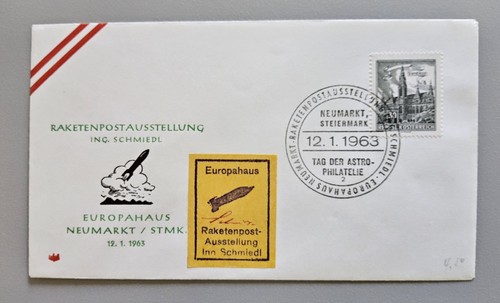 Beleg raketenpost ausstellung - beleg,