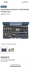 Garant KnarrenKasten Steckschlüssel 1/4 Zoll 22 Tlg