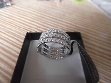 Silber Signature-Ring mit Zirkonia, Gr. 19 mm, 925, neu