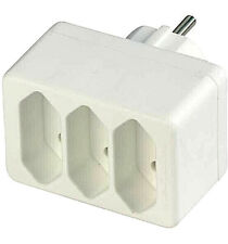REV Übergangsstecker, 3-fach, weiß, Steckdosen-Verteiler Dreifachstecker 12730