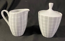 Winterling Milchkännchen & Zuckerdose weiß mit hellgrauem Bastdekor