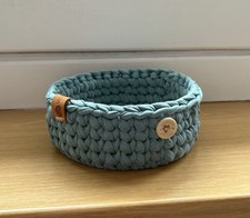 Häkelkorb Korb Holzboden