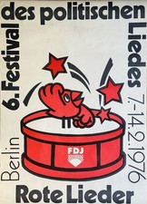 Original rote lieder poster - original,