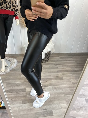 Thermo lederlook leggings - thermo,