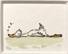 Originelle aquarellbilder ente - aquarellbilder,