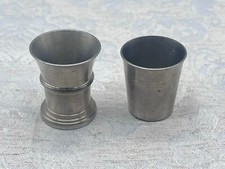 KONVOLUT 3x SCHNAPSBECHER AUS ZINN