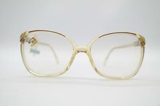 Vintage Stepper SI 201 Transparent Braun Gold Oval Brille Brillengestell NOS