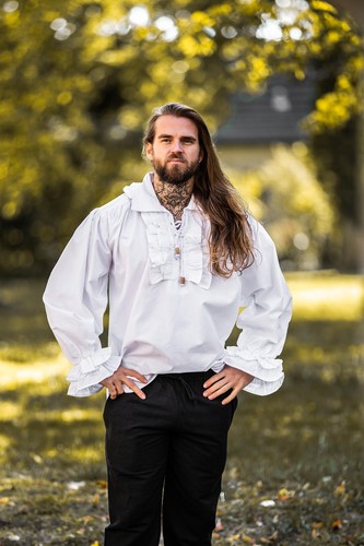 Rüschenhemd weiß dracula - rüschenhemd,