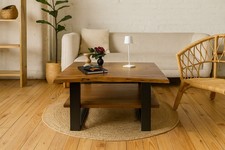 Couchtisch Baumkante 90 x 90