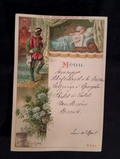 Liebig / Chromos /  Menükarte mit Farbfehler