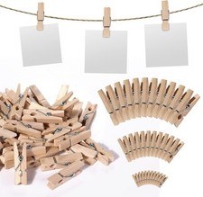 150 Stück Mini Holzklammern, 2.5/3/3.5cm Holzklammern Klein, Mini 