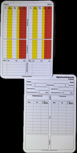 Schiedsrichter notizkarte - schiedsrichter,