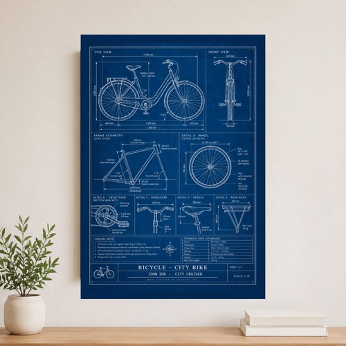 Fahrrad poster personalisiert - fahrrad,