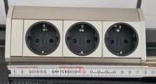 EVOline Dock Cuisine 3fach Steckdose Edelstahlfarben mit langem Kabel 8031133