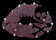 Strasssteine Lippen Kuß