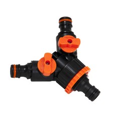 Y- Verteiler mit Drehhahn 1 x