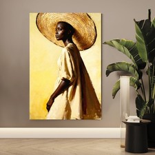 Afrikanische Frau mit Hut
