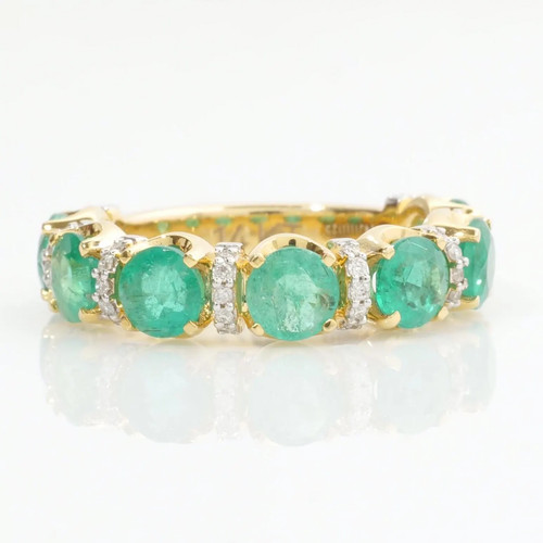 22ct natural emerald band - emerald,