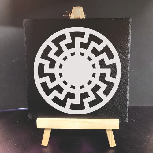 Schiefertafel schwarze sonne - schiefertafel, "schwarze