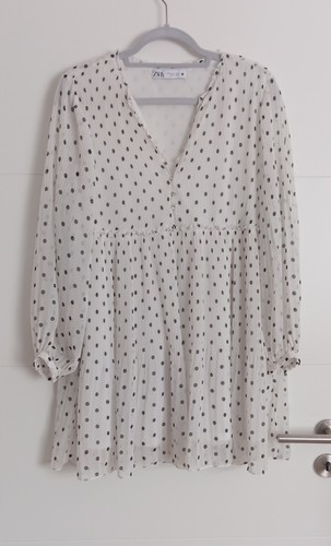 Zara kleid weiss mit - kleid,,