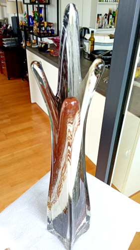 Große schwere glas vase - große,