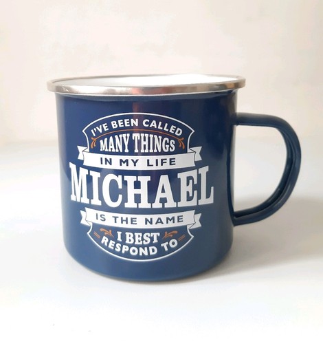 Große blechtasse blau - große,