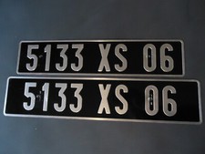 2 OLDTIMER Nummernschild Kfz