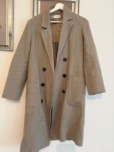 Zara mantel beige - xs, damen