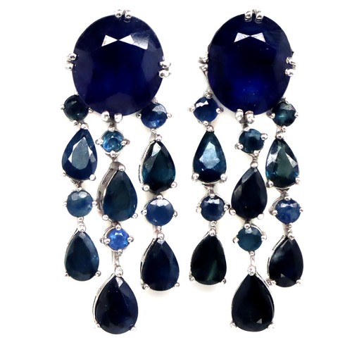 925 sterlingsilber blau saphir - blau,