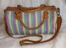 Schultertasche mittelgroß, geflochten (Deichmann)+Geldbörse (unbenutzt)