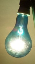 Glühlampe blau E27 groß DDR