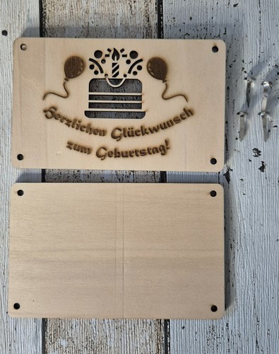 Geldkarte holz geschenkkarte - holz,