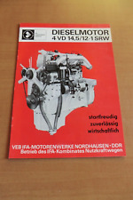 DDR Messe Prospekt 4VD 14,5/12-1SRW Dieselmotor IFA Motorenwerk Nordhausen 1982