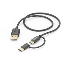 Hama USB C 2in1 Multi- Ladekabel- Datenkabel, USB-A-Micro-USB-USB-C,1m, 00201533