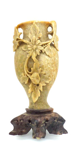 Asiatische speckstein vase - asiatische,