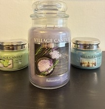 Village Candle Duftkerze Set 3-teilig Relaxation Sea Salt Cucumber Rain Wellness