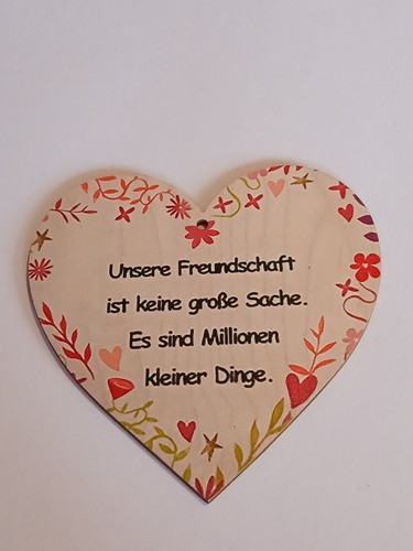 Holzschild mit spruch - mit, herz