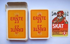 Vintage SKAT Spielkarten ERNTE 23 WERBUNG ZIGARETTEN 32 Karten  1970er Neu