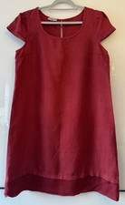 Lagenlook, Tunika/Kleid, Leinen, dunkelrot, XL, GRAND, 42