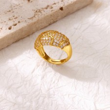 Offener Ring Gold Edelstahl