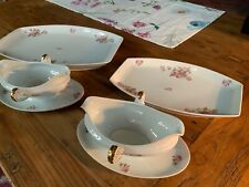 K&A Krautheim Selb Bavaria Porzellan Geschirr Golddekor Blümchenmuster Art Deco