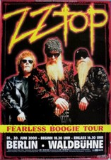 ZZ TOP - 2000 - Live In Concert - Fearless Boogie Tour - Poster - Berlin