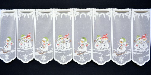 Schneemann weihnachtsgardine - schneemann,