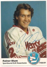 Autogramm Rainer Blum Eishockeyspieler DJK Rosenheim Originalunterschrift