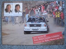Autogrammkarte W. Röhrl / Chr. Geistdörfer auf Opel Ascona 400