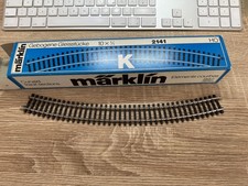 10 Märklin H0 2141 K-Gleis Gebogen 553,9mm 30° Hohlprofil guter Zustand OVP (TM)