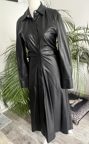 Langes kunstleder kleid - langes,
