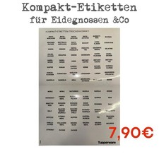 🍀Tupperware Kompakt-Etiketten Trockenvorrat Eidgenosse  Schwarz NEU🍀