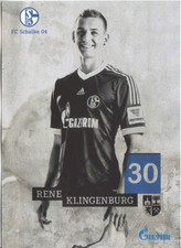 Autogrammkarte Rene Klingenburg FC Schalke 04 Saison 2013 2014